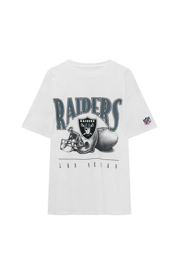 Camiseta Raiders NFL casco