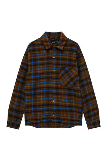 Checked overshirt with pocket