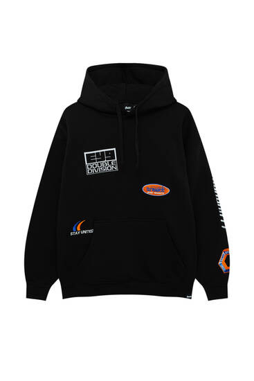 Black logos hoodie
