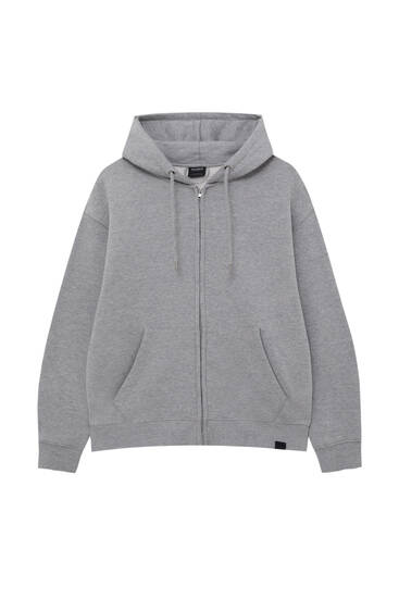 Sudadera básica cremallera con capucha - PULL\u0026BEAR