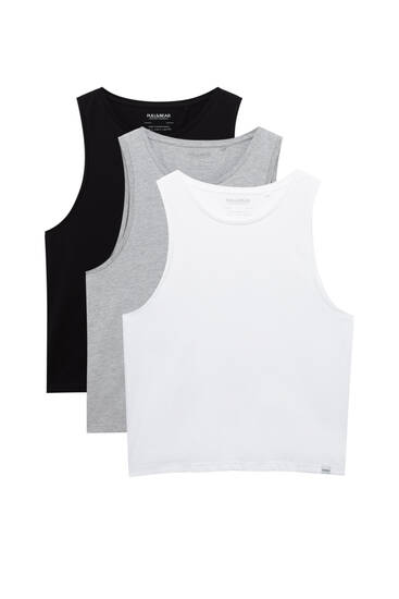 Pack of three vest tops