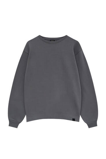 Basic-Sweatshirt mit Rundausschnitt und langen Ärmeln