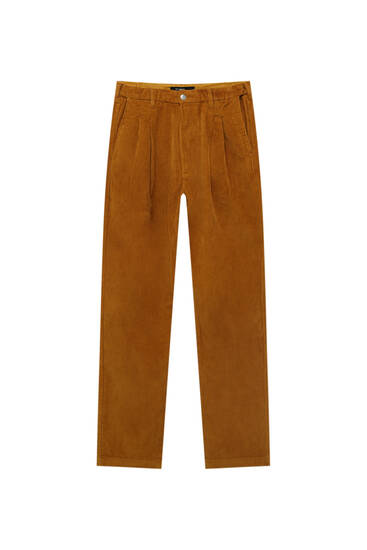Corduroy darted chino trousers
