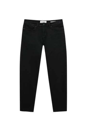 Základné čierne džínsy super skinny