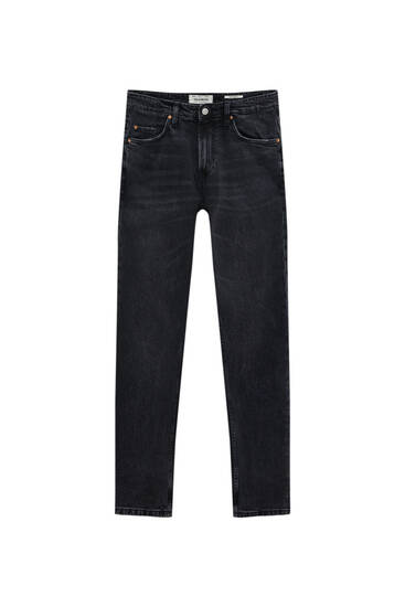 Straight fit cotton jeans