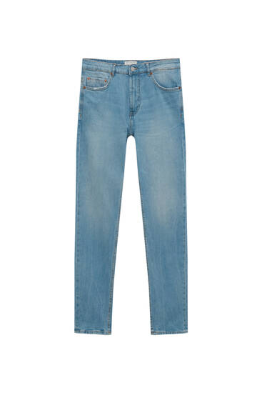 Jeans slim fit cintura trabillas