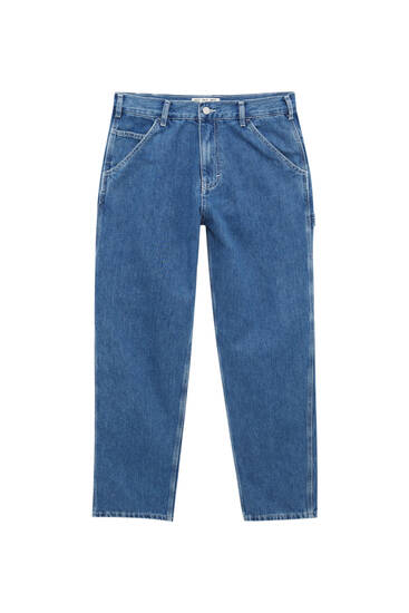 ‘Carpenter’ stila džinsi ar platām starām