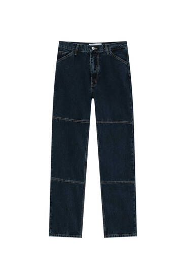 Panelled worker jeans