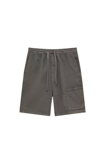 Cargo Bermuda shorts with drawstring