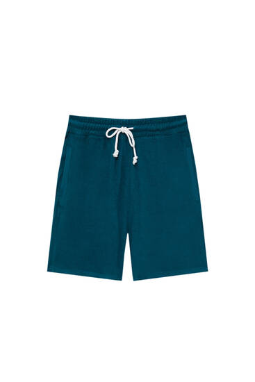 Jogger Bermuda shorts with drawstring 