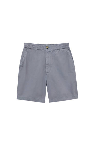 Structured Bermuda shorts with an elastic waistband