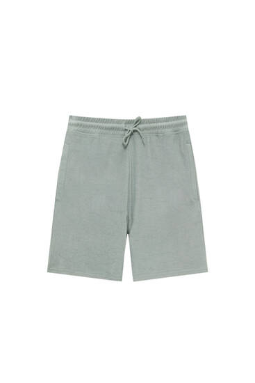 Cotton jogger-fit Bermuda shorts