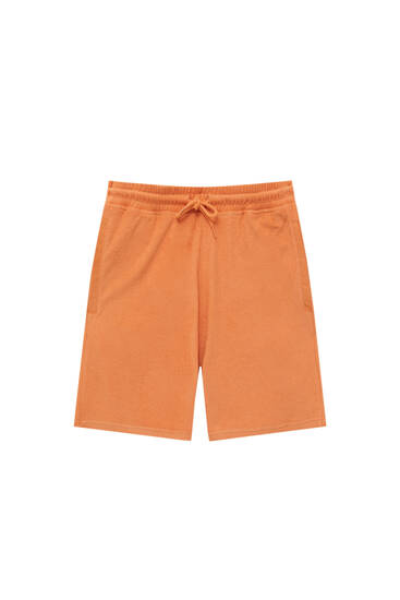 Cotton jogger-fit Bermuda shorts
