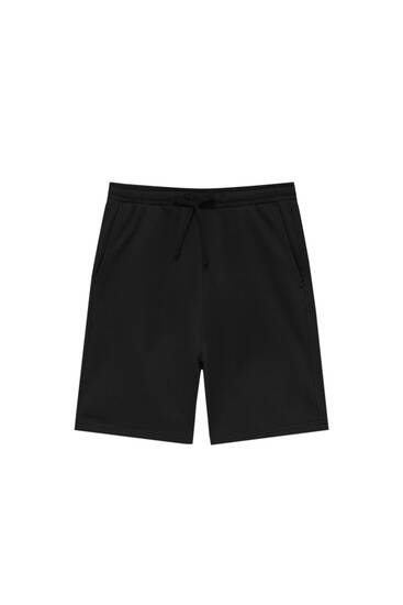 Basic coloured jogger Bermuda shorts
