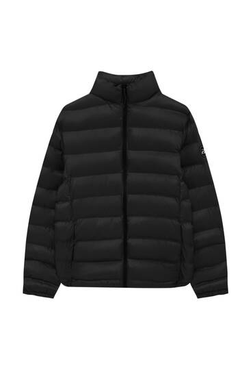 Lightweight zipped puffer jacket