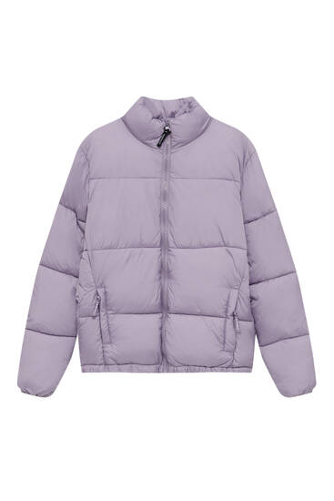 pull and bear red puffer coat