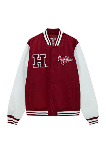 Harvard embroidery varsity bomber jacket