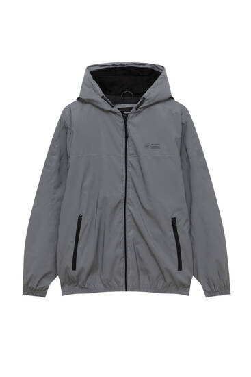 Lightweight reflective zip-up jacket
