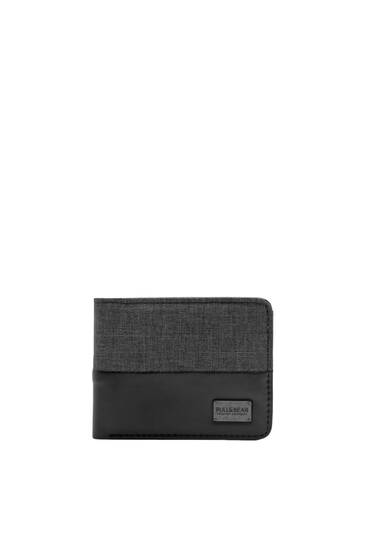 Πορτοφόλι με γκρι και μαύρο color block
