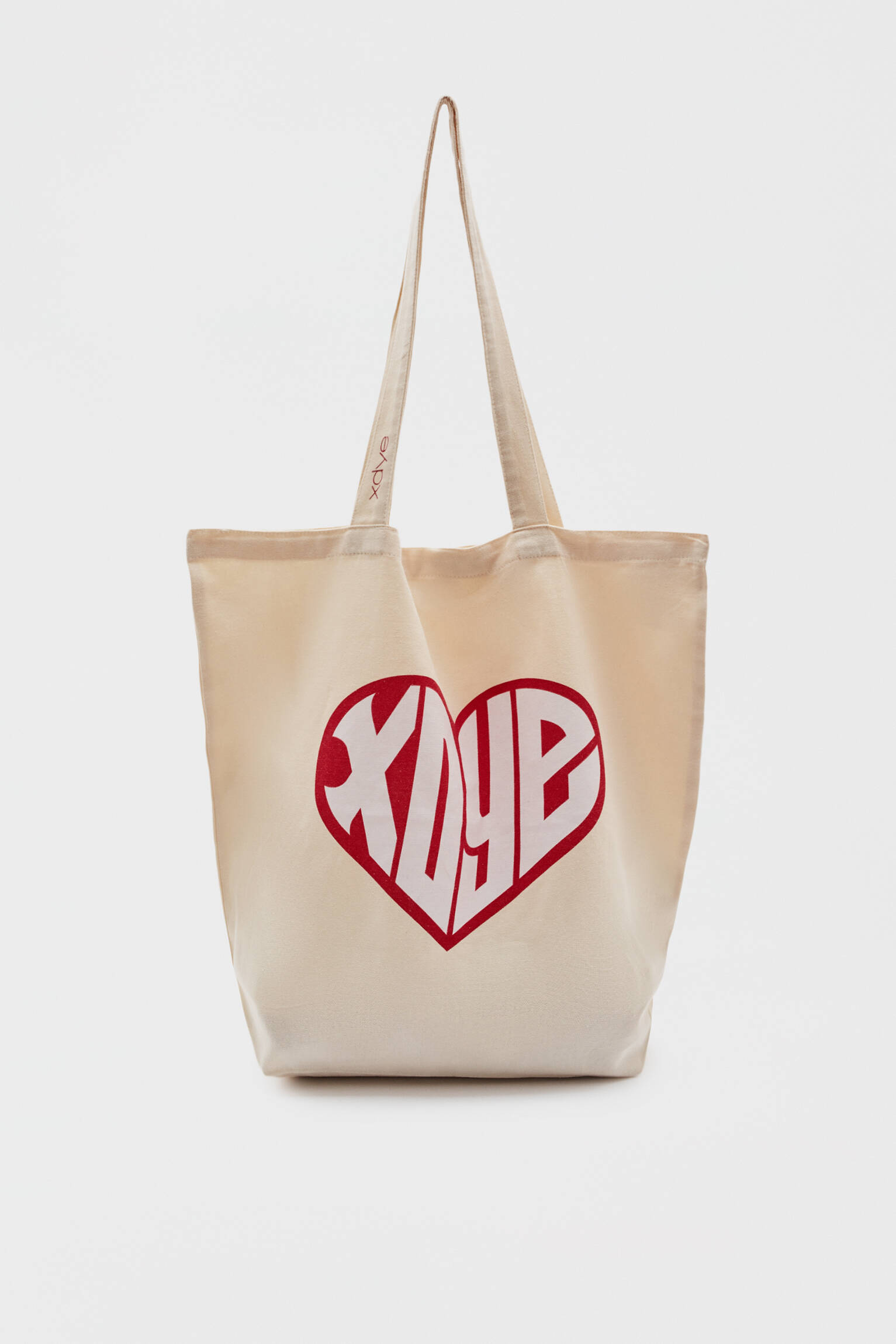 Pull & Bear - Xdye fabric tote bag with heart
