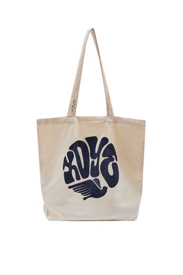 Xdye fabric tote bag with circular logo