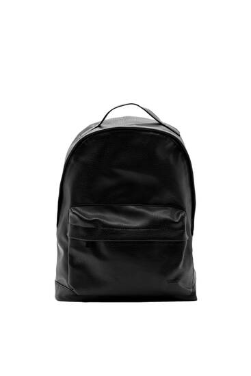 Basic faux leather backpack