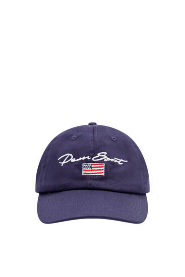 Penn cap with flag print