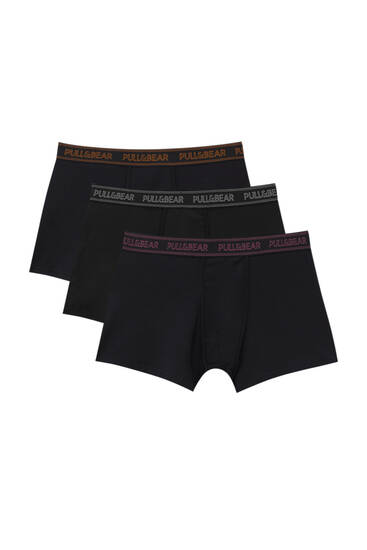 Pack of 3 boxers with contrast logo