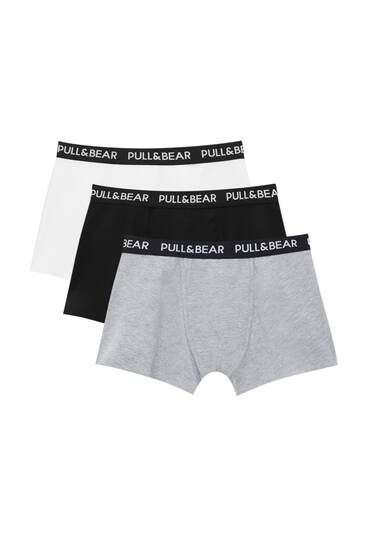 Pack of 3 basic boxers with black waistband