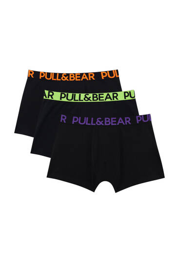 Pack of 3 boxers with neon logo waistband