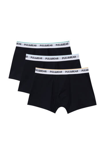 Pack of 3 boxes with striped logo waistband
