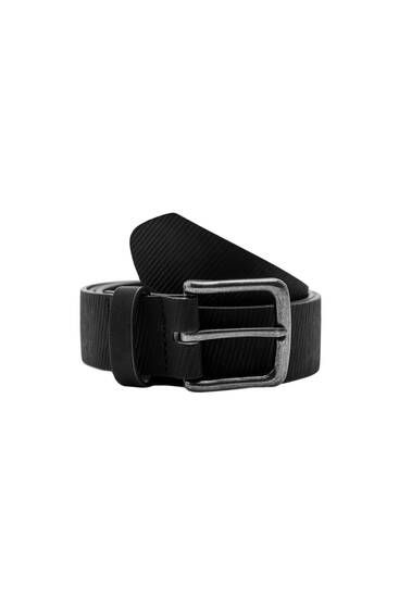 Basic black belt rectangular buckle