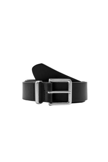 Basic black belt rectangular buckle