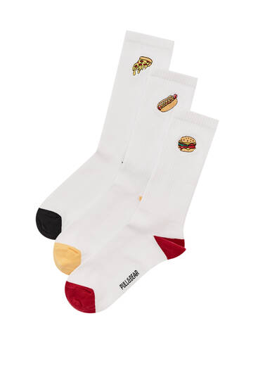 Long socks with food detail