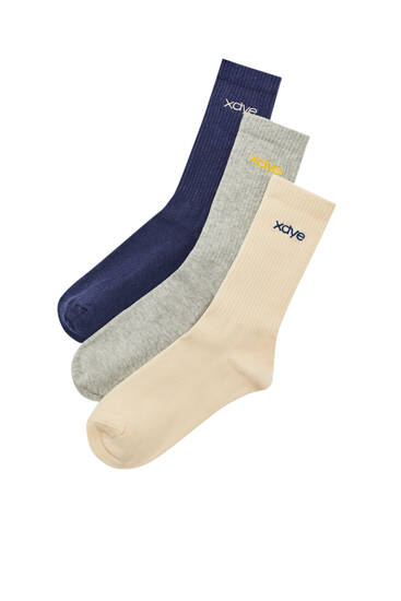 Pack of embroidered XDYE socks