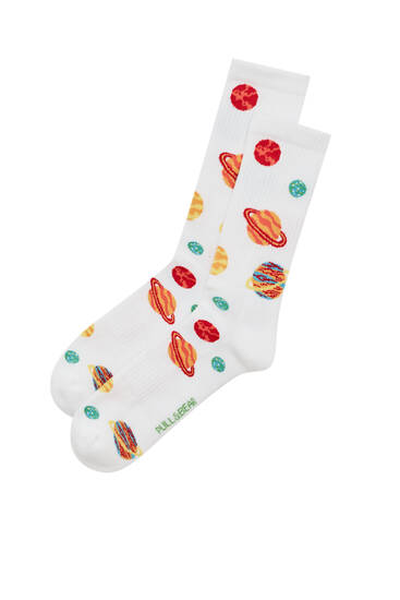 Galaxy print socks