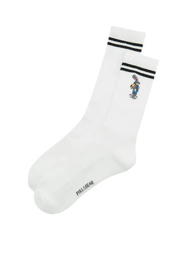 White Space Jam sports socks