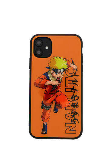 Oranžové puzdro na smartfón Naruto
