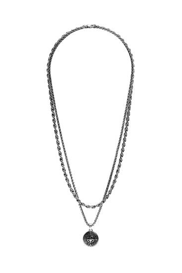 Mens Jewellery Necklaces for Men DIESEL Necklace in Silver Metallic 