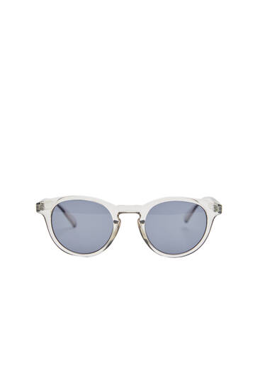 Transparent-framed sunglasses