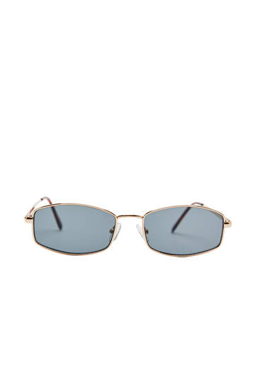 Gold-framed sunglasses