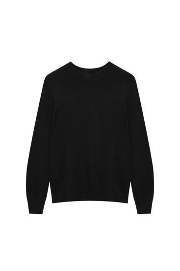 Basic colorful mock turtleneck sweater 