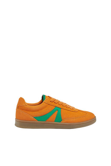 Leather casual retro trainers
