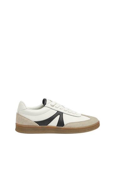 Leather casual retro sneakers