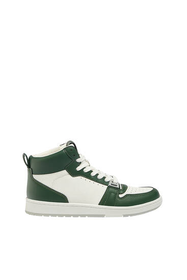 Multi-piece high-top trainers with colour details