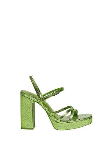 Sandalia plataforma tiras - PULL\u0026BEAR