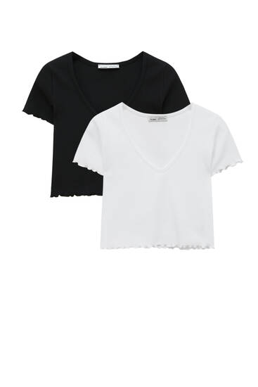 Pack of cropped T-shirts