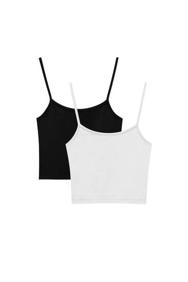 Pack of strappy crop tops