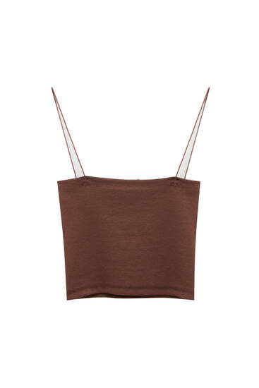 Basic crop top with thin straps