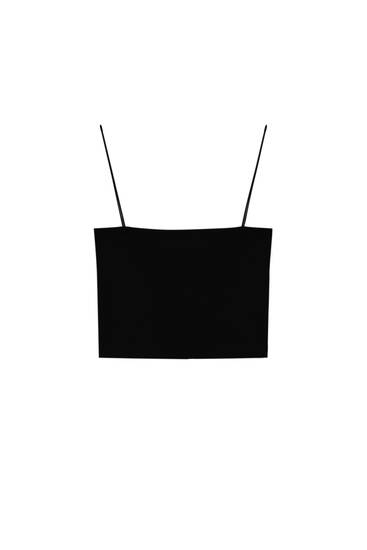 Basic crop top with thin straps